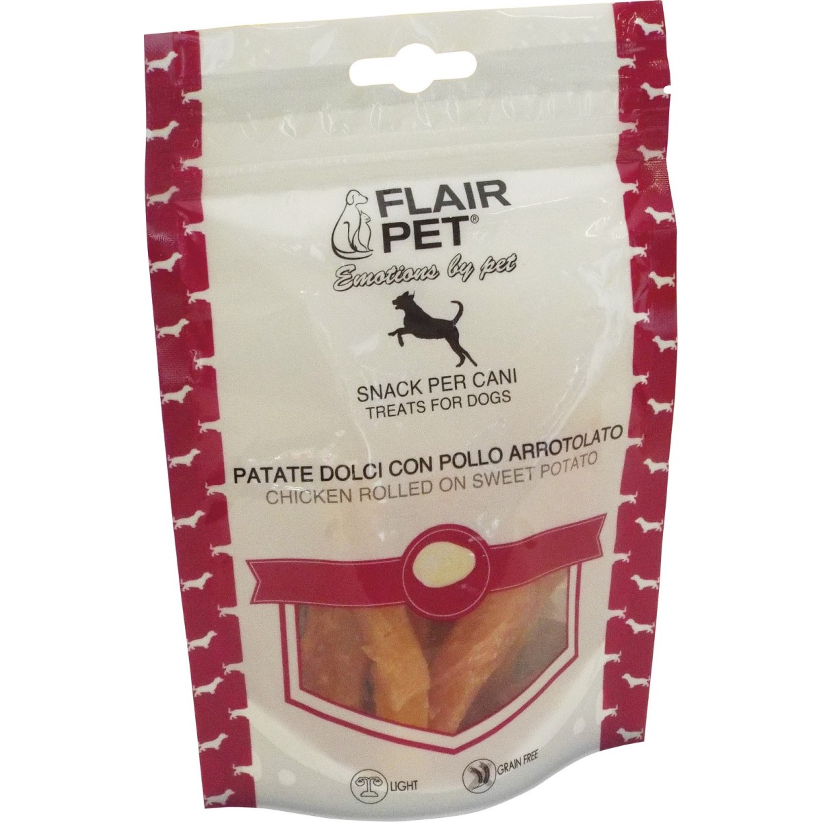 flair pet patate dolci con pollo arrotolato  grain free natural