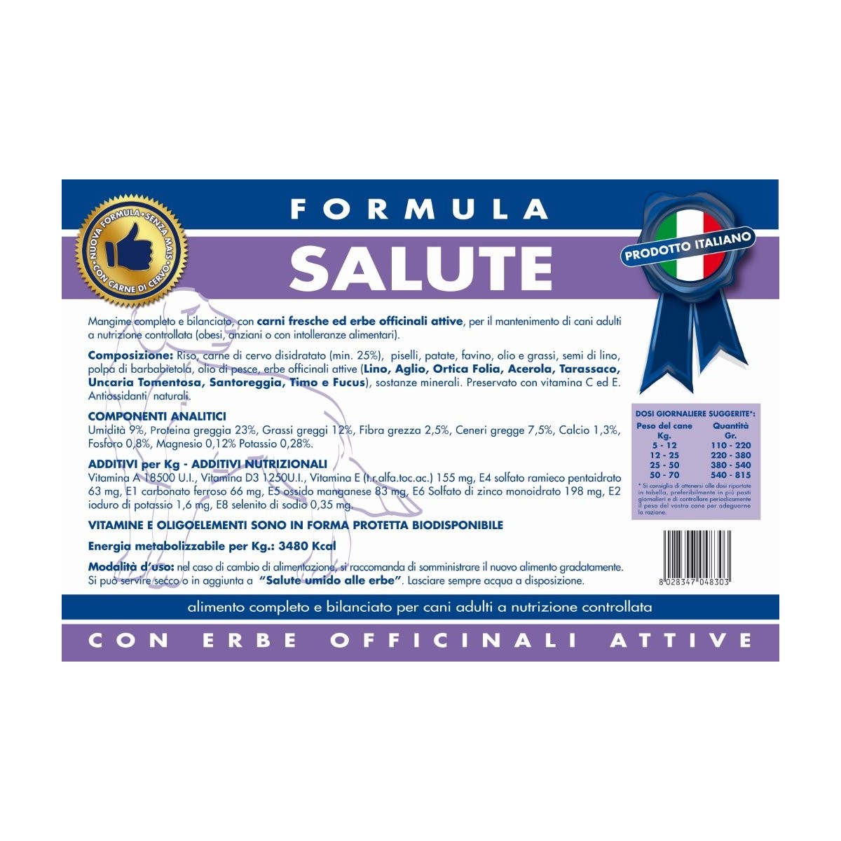 VET LINE SALUTE CERVO E PATATE  CON ERBE OFFICINALI