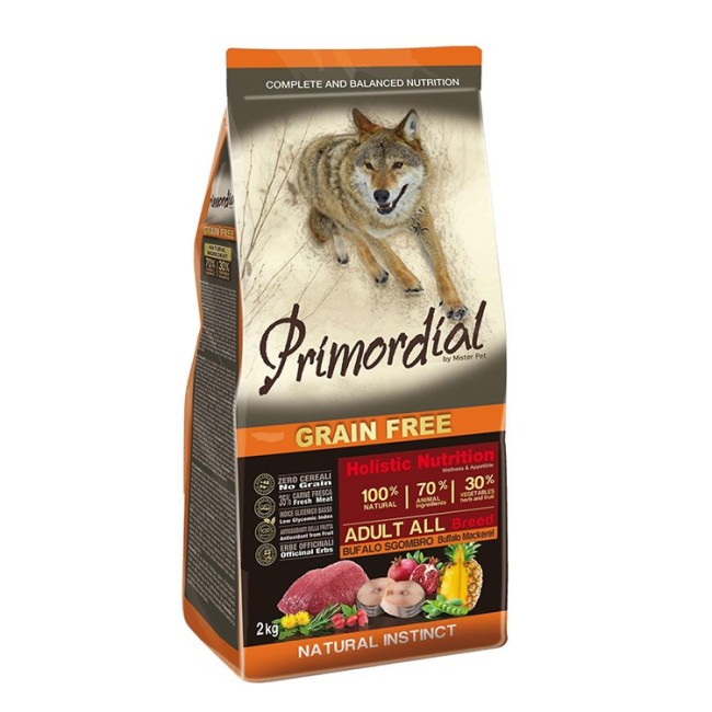 PRIMORDIAL GRAIN FREE ADULT BUFALO E SGOMBRO