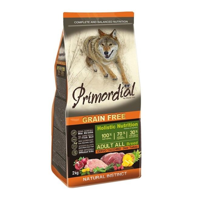PRIMORDIAL GRAIN FREE ADULT CERVO E TACCHINO