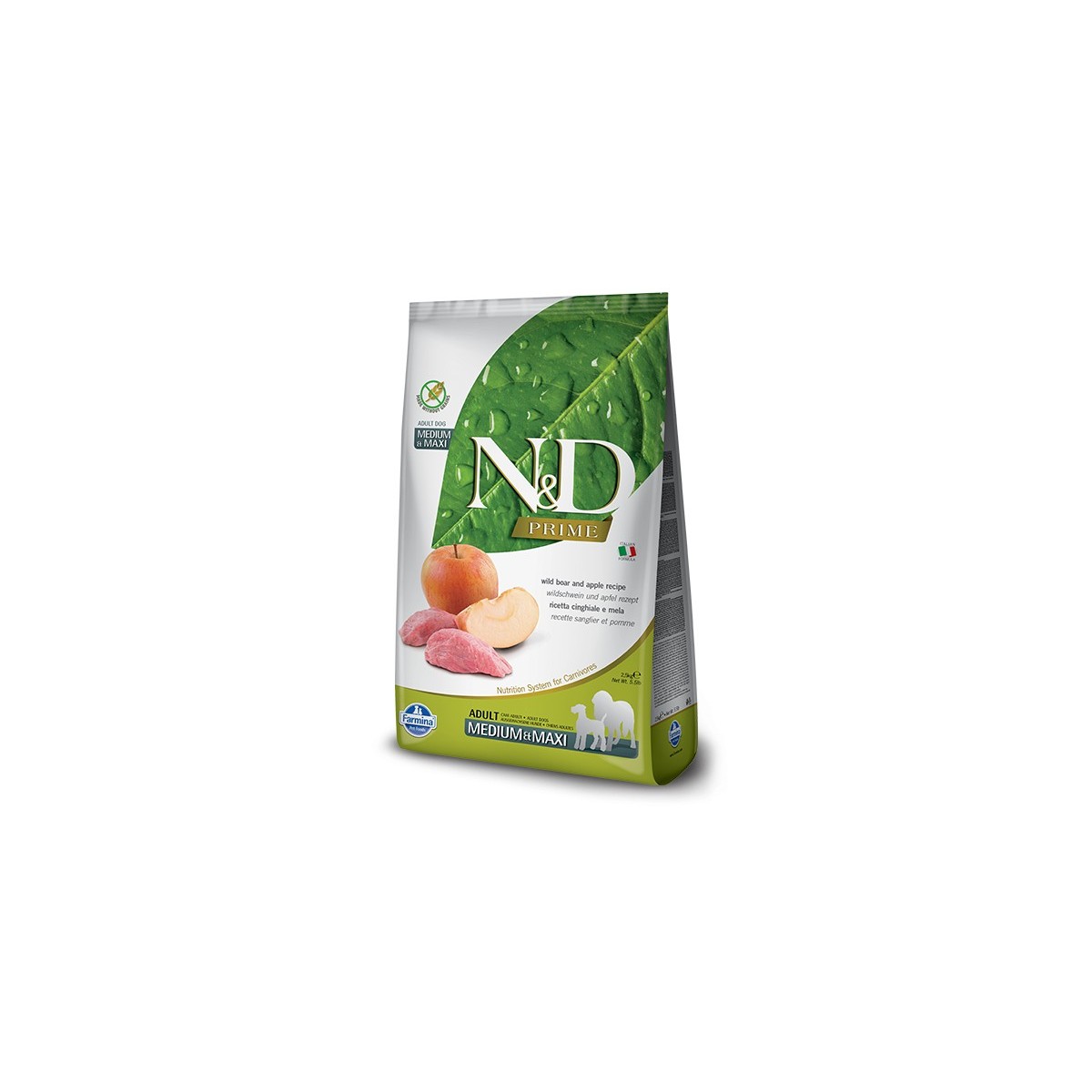 N&D prime cinghiale mela cane medium grain free