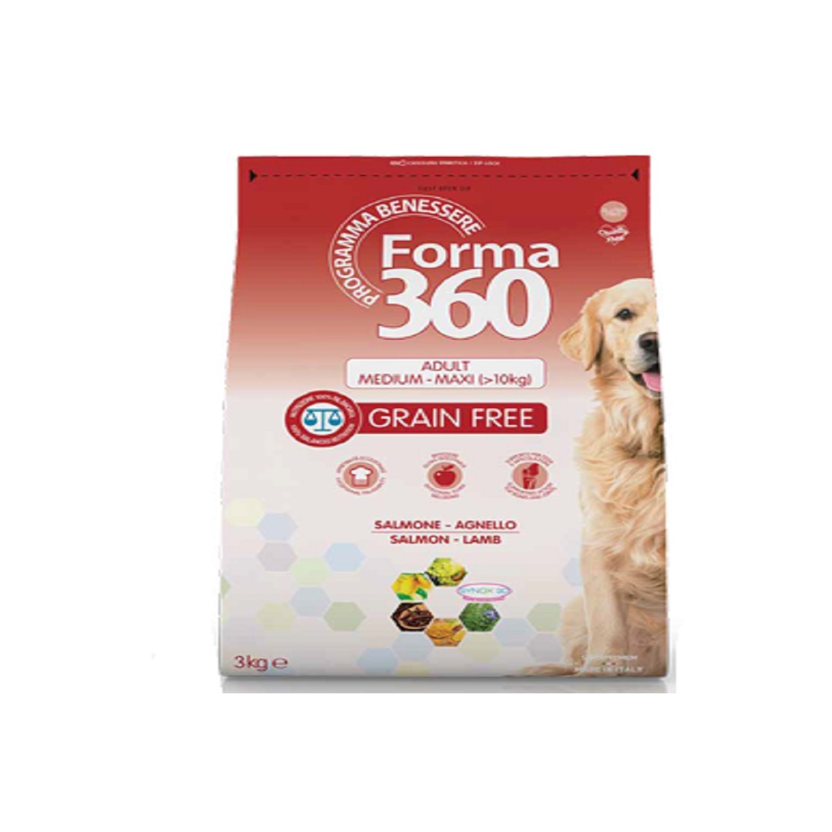 pet 360 forma salmone agnello senza cereali linea salute